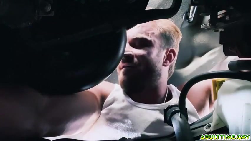 Stuck Under The Hood Of The Car And Gets Fucked By Greg Dickson - Bruce Jones