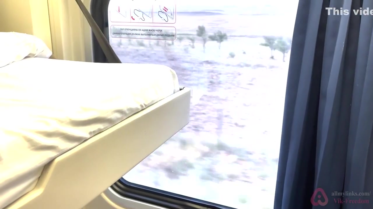 Public Sex On A Train! She Showed Her Face With Glasses!