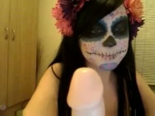 GF gets nude and horny on Halloween