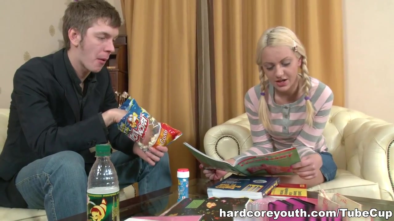 Longhaired teen 18+ takes the dick in deep