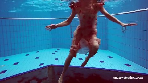 Martina Gorgeous Redhead Teenie Big Tits Swimming