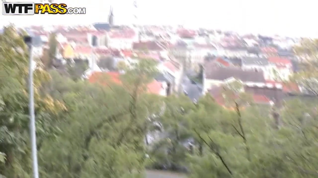Kristene is showing her small boobs on tape