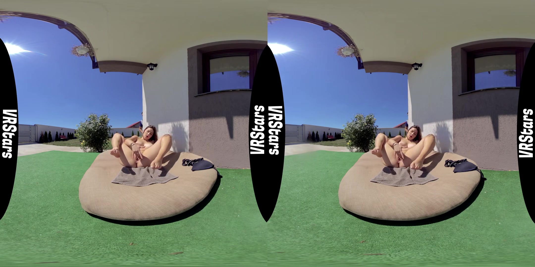 Busty Teen Sunbathes With A Voyeur Spying - Big Tits Babe Solo Masturbation 3D Porn