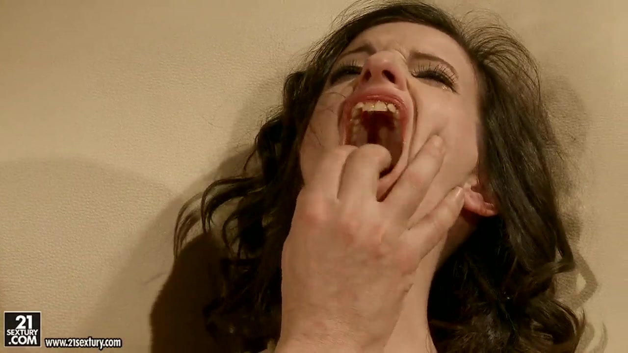 A brunette slut is tied up and good