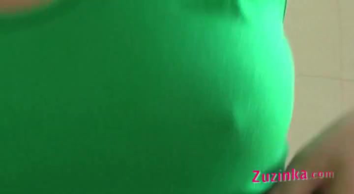 Nasty Zuzinka plays with her pussy in shower