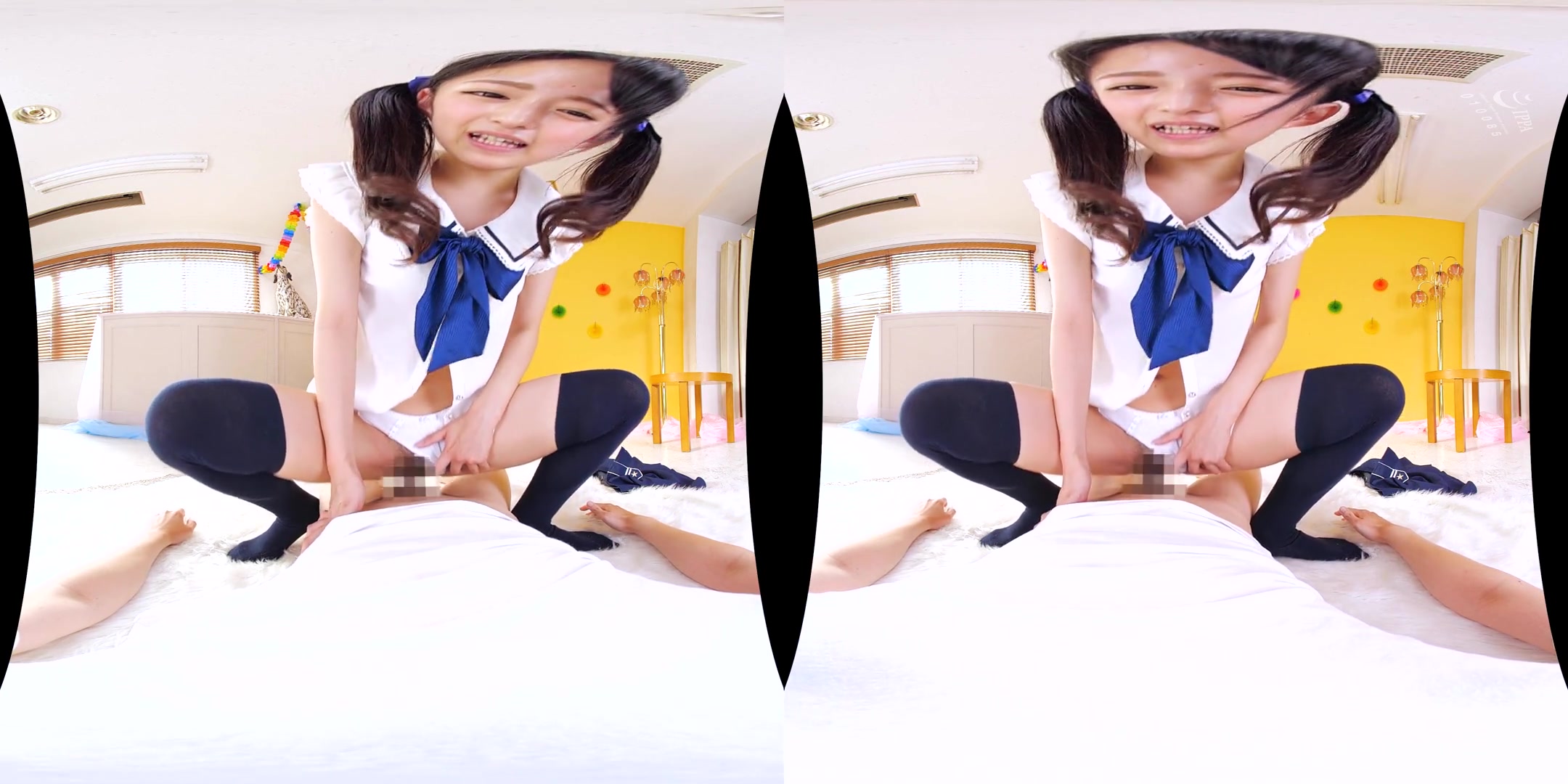 Fake twin-Tail Knee-High Panty Creampie Fuck 3 - Asian Creampie