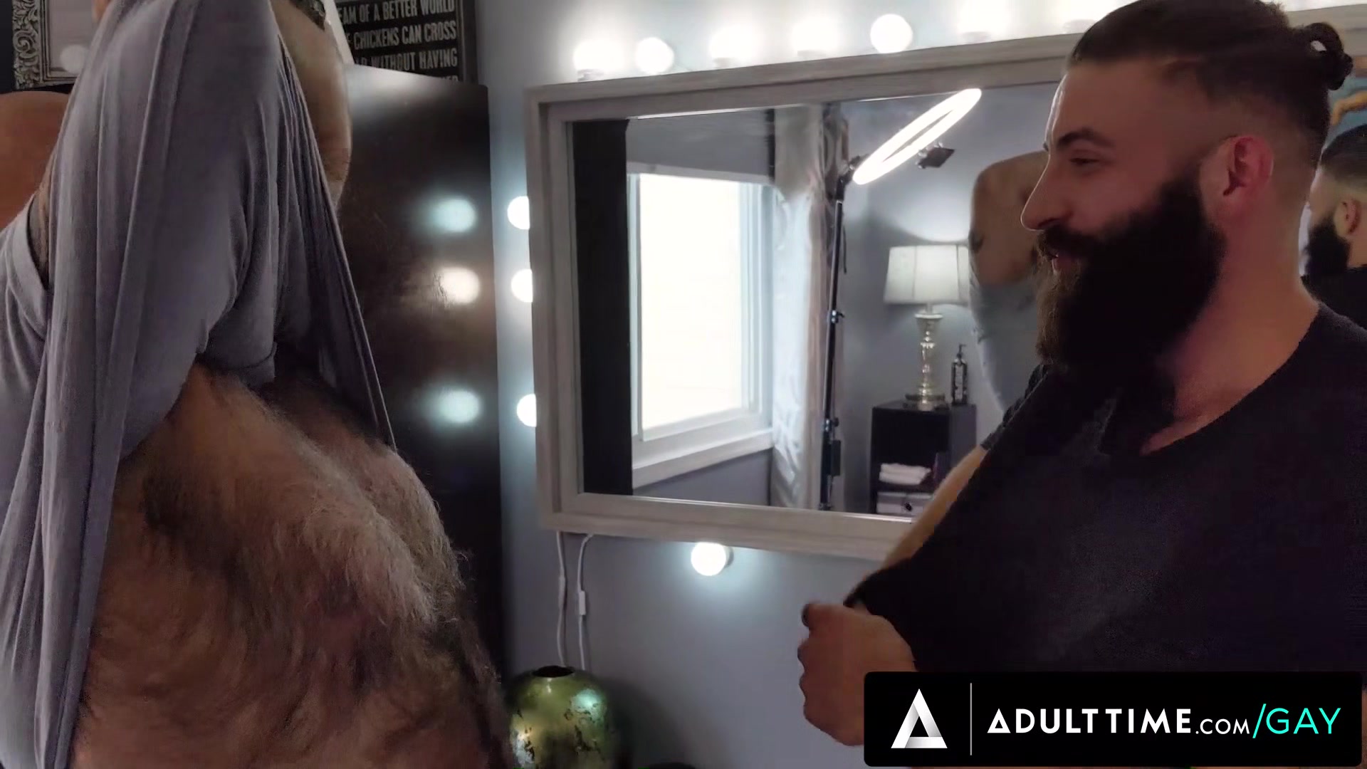 ADULT TIME - Hairy Gay FTM Trip Richards' Pussy Eaten And Fucked By Hot Bear Gilbert Man's Big Dick