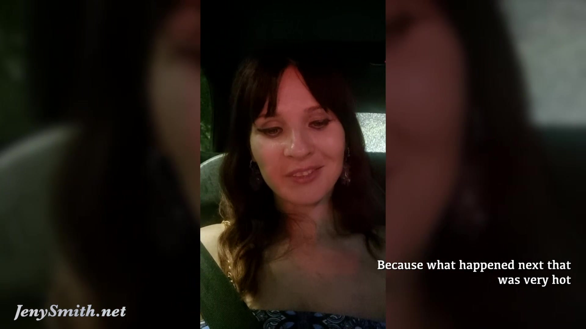 Jeny Smith gave a ride for a stranger and show it all. Got naked and tease in taxi