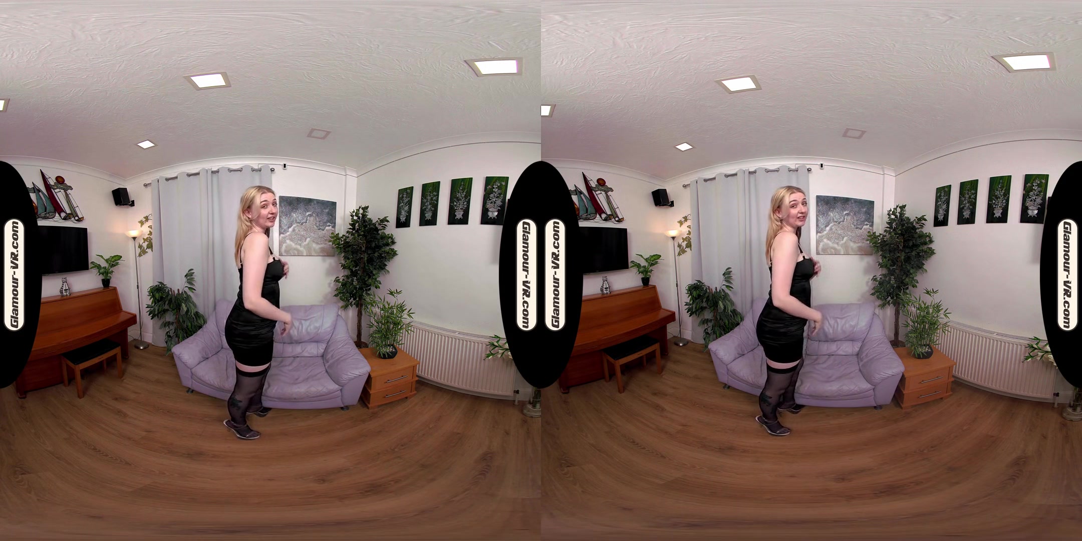 Em Yang In Little Black Dress & Black Stockings With Special Tease Treat For You - 8k Vr