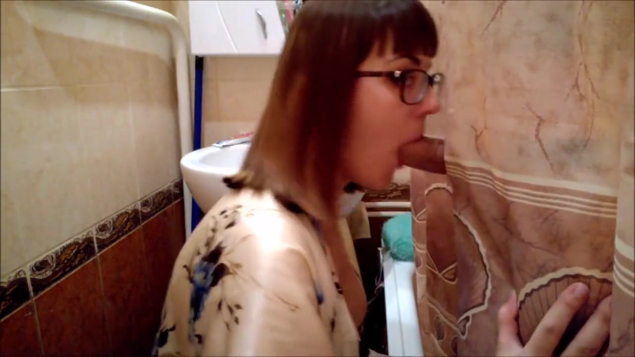 Home gloryhole:Step brother messed up your girl with stepsister in the bathroom