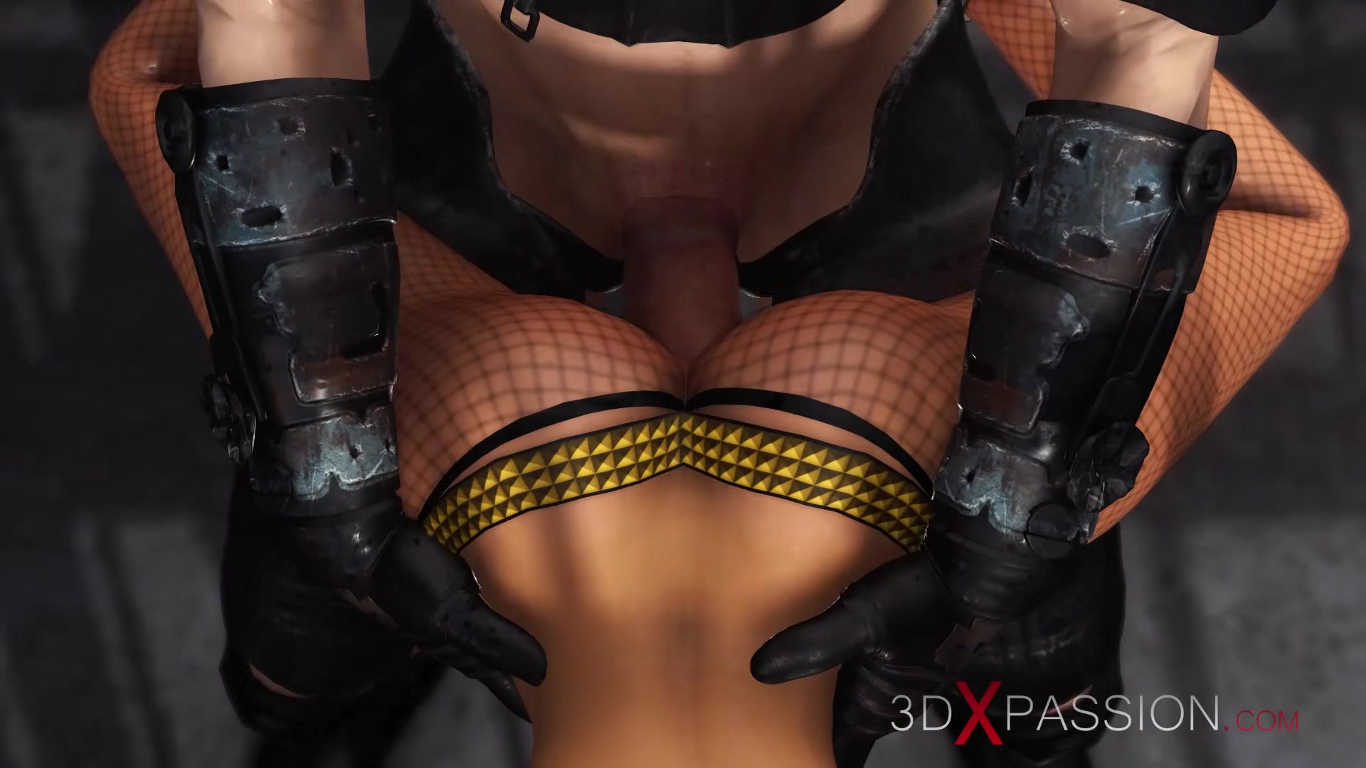 Hot sex with a cute teen 18+ wearing Harley Quinn outfit in the prison
