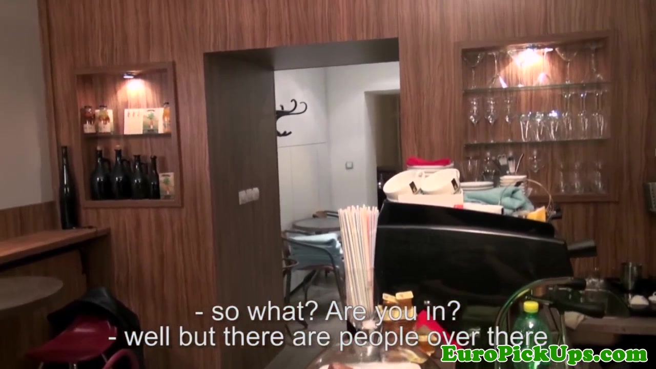 European amateur assfucked at restaurant