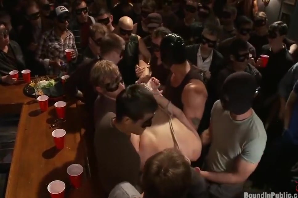 Jake Steel, Spencer Reed And Cole Streets In Captured Stud Is Being Used In A Bar Full Of Horny Masked