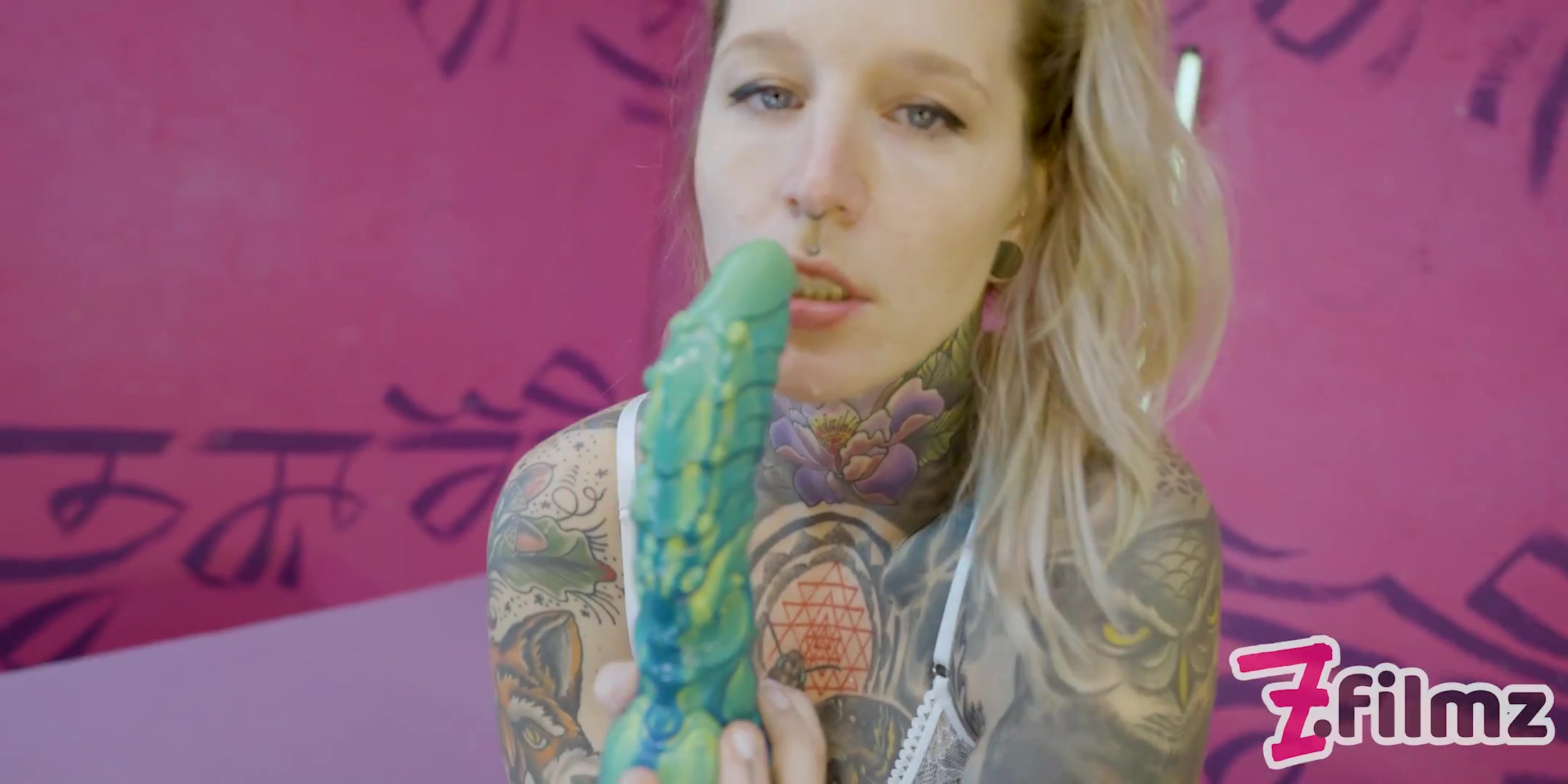 Tattooed Girl Deep Throat Fucked And Dp - Hard Anal Strech - Atm, Toys