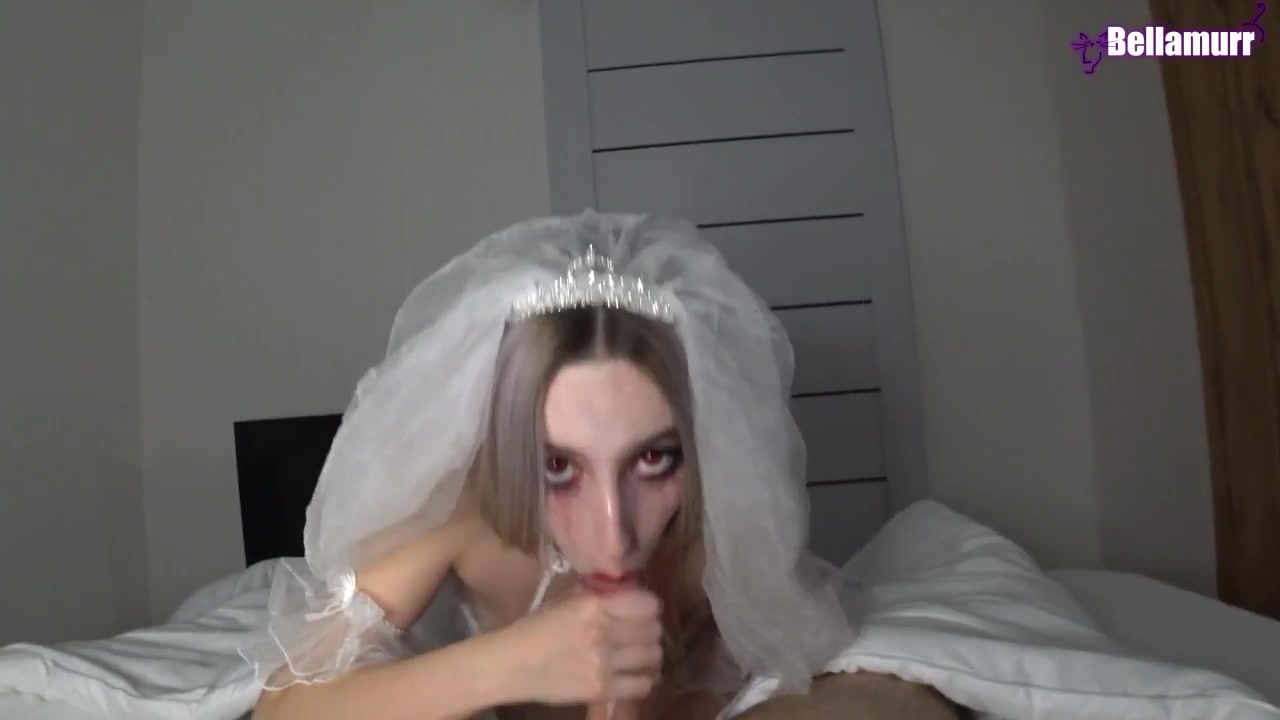 Busty vampire sexy bride suck the big dick and fucked by dick