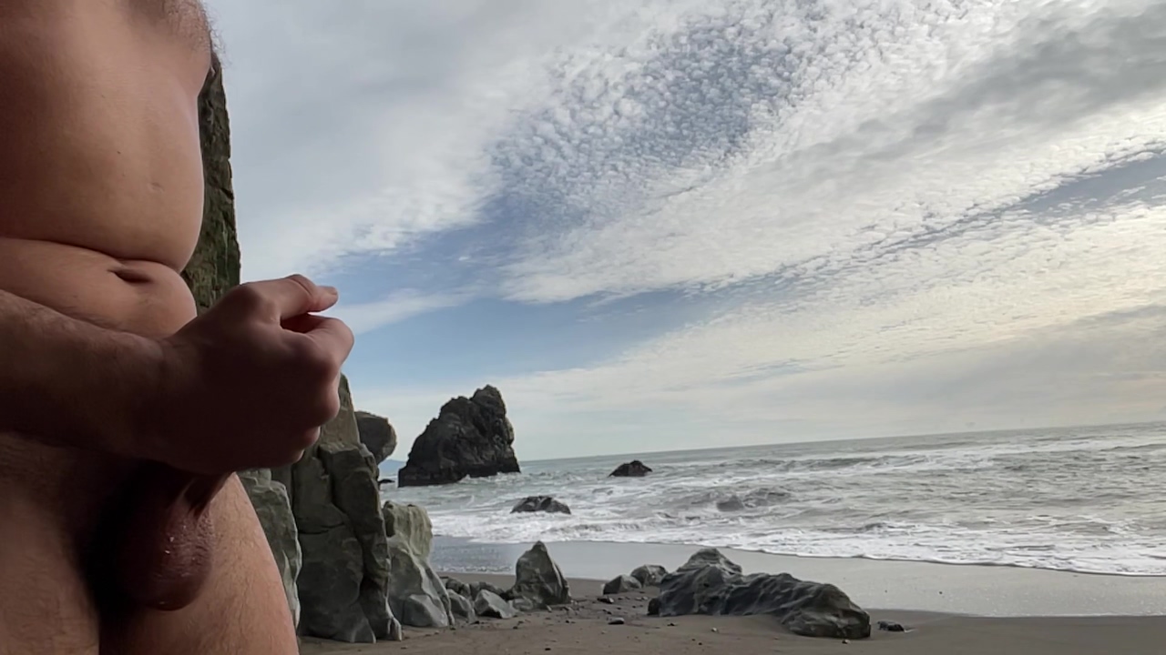 Dirty Beach Play With Myself Stroking At Secluded Nude Beach