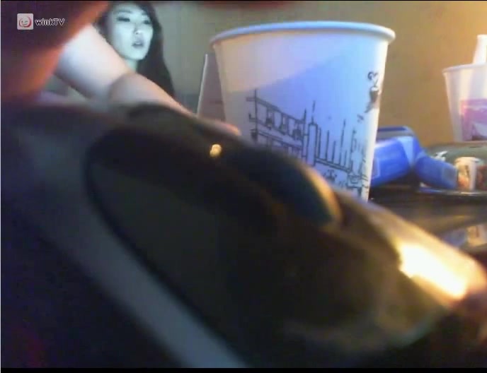 Pretty Asian babes having fuck on a webcam show