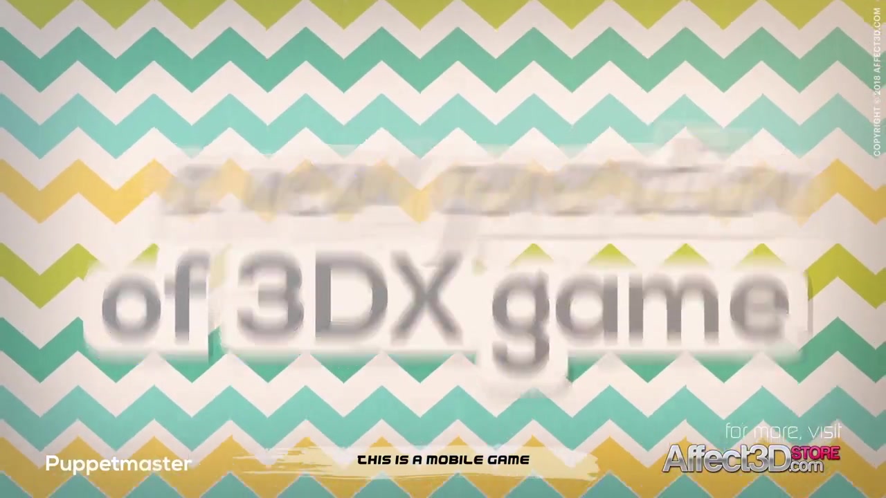 Big tits girl have solo pleasure in the mobile game