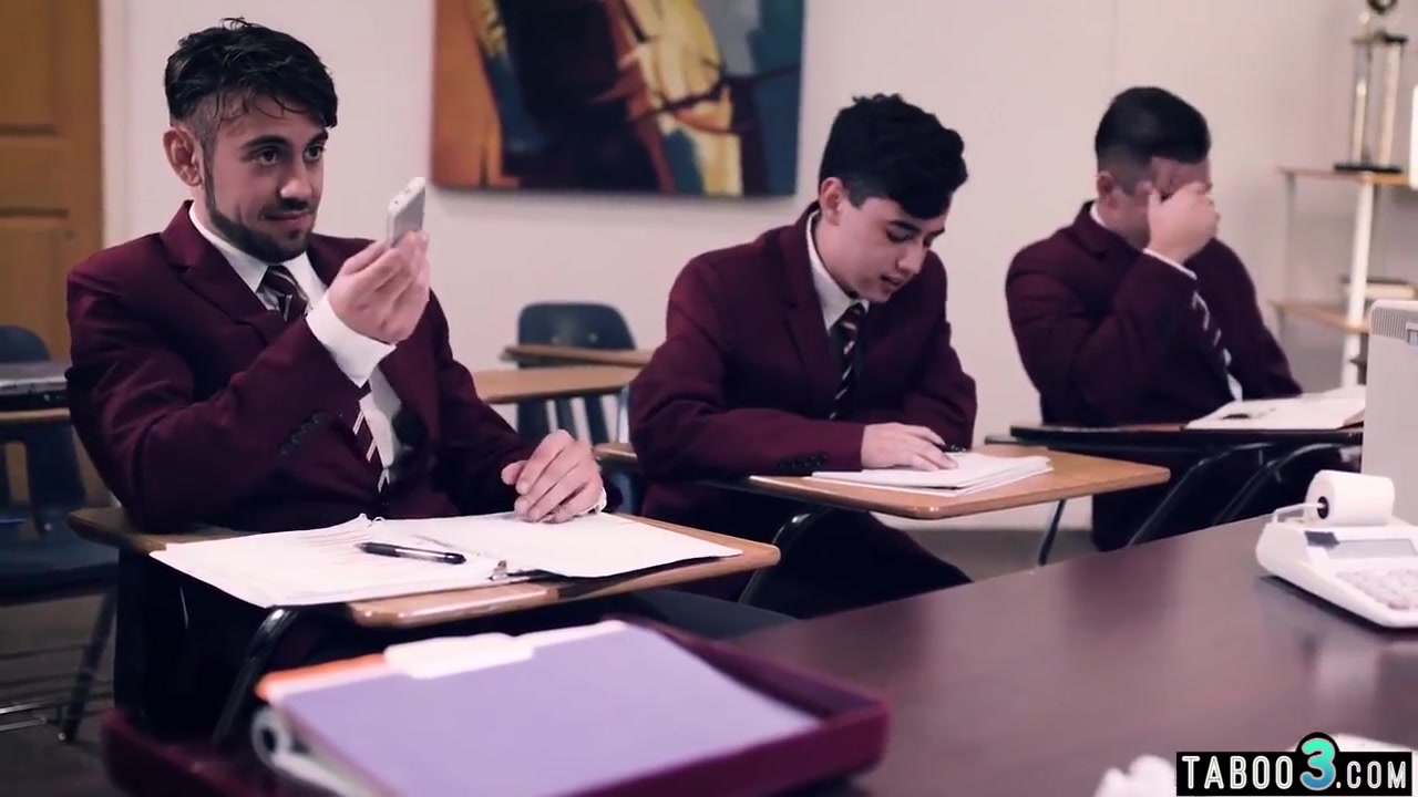 Four Unruly students 18+ Pressure Mature Teacher Into Rough