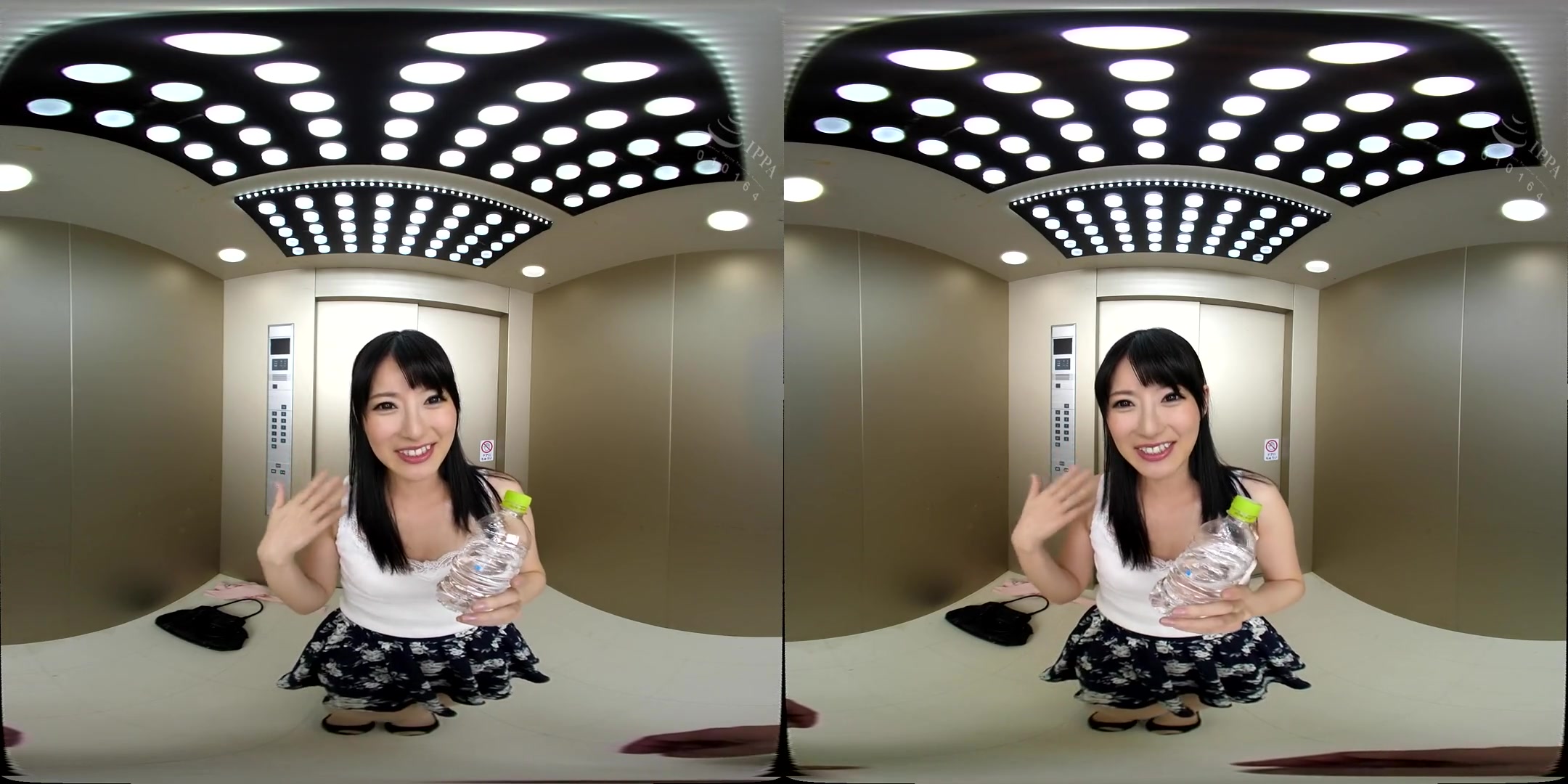 Trapped with a Woman in the Elevator 1 - Asian Public Sex Blowjob