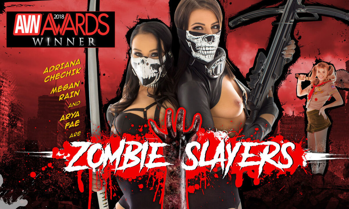 Zombie Slayers - Pornstar MFFF Foursome POV - SexLikeReal