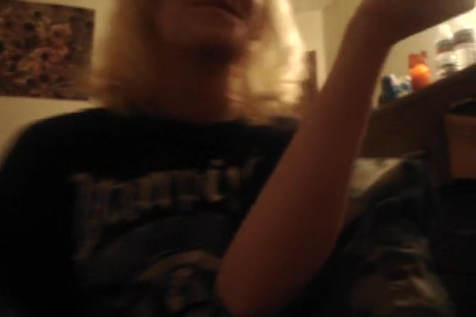 Kinky emo girlfriend fooling around with a strapon
