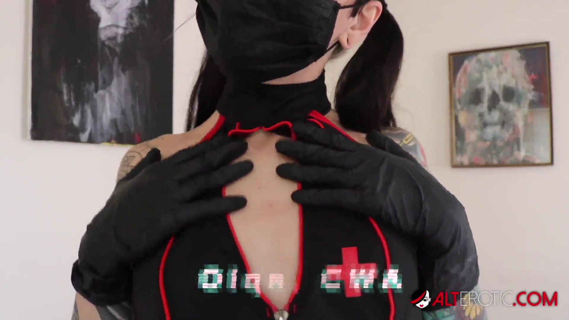 Natasha Grey under Quarantine decides to ride her new Sex Doll and finger her ass!