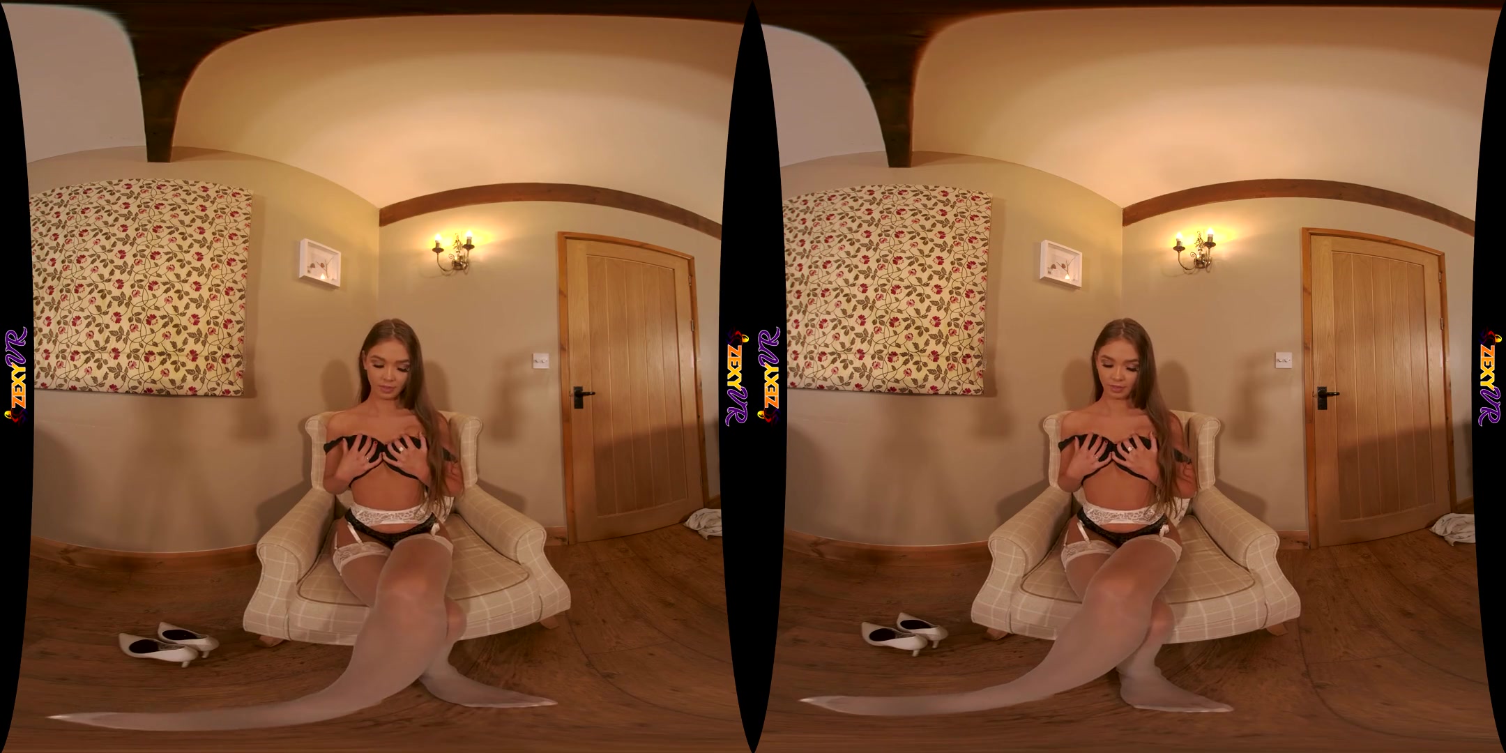 Enticing Energy - Small Tits Nylons Striptease - SexLikeReal
