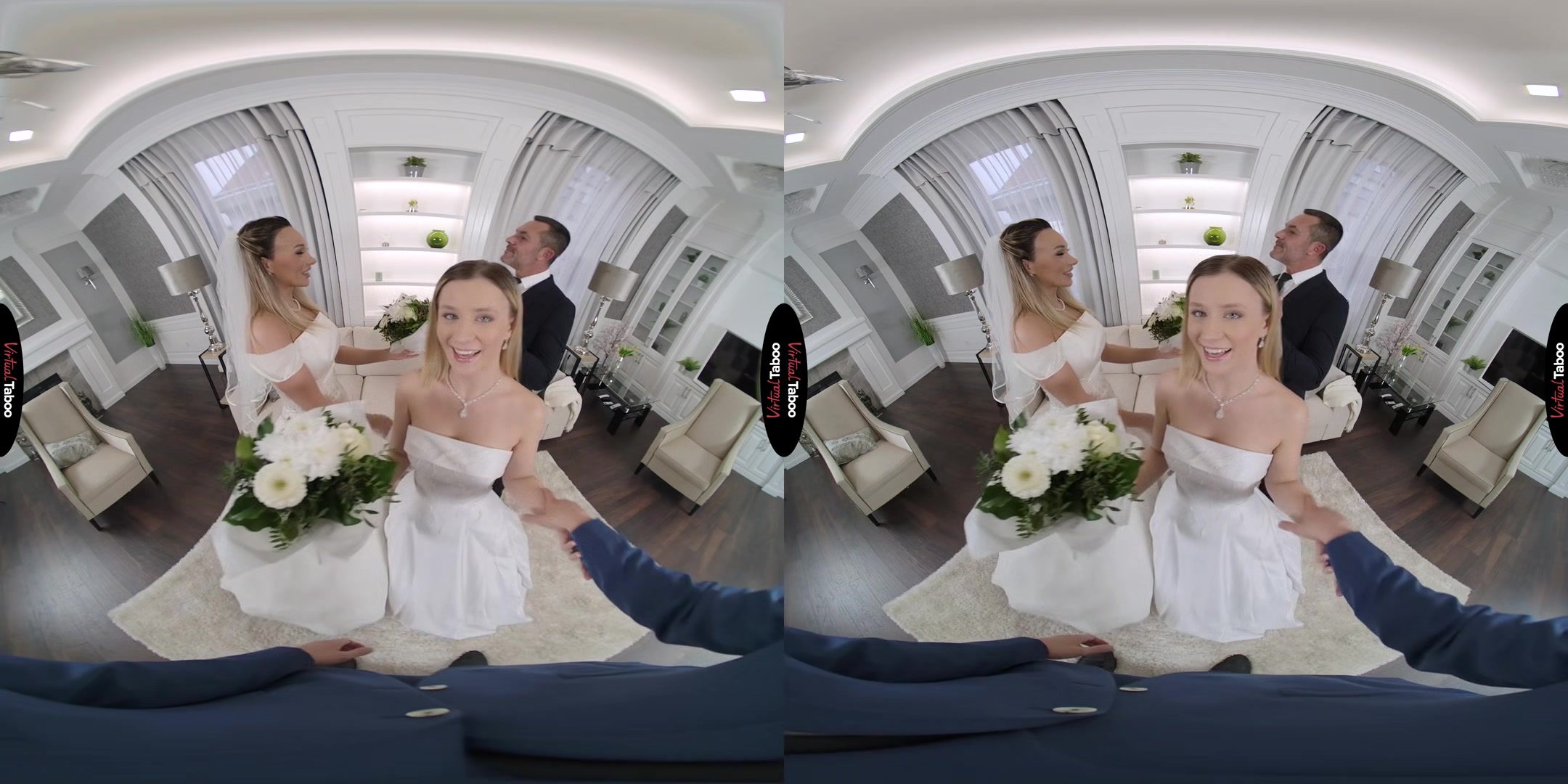 Lily Blossom, Karina King VR Porn: Here Cum The Brides - VirtualTaboo