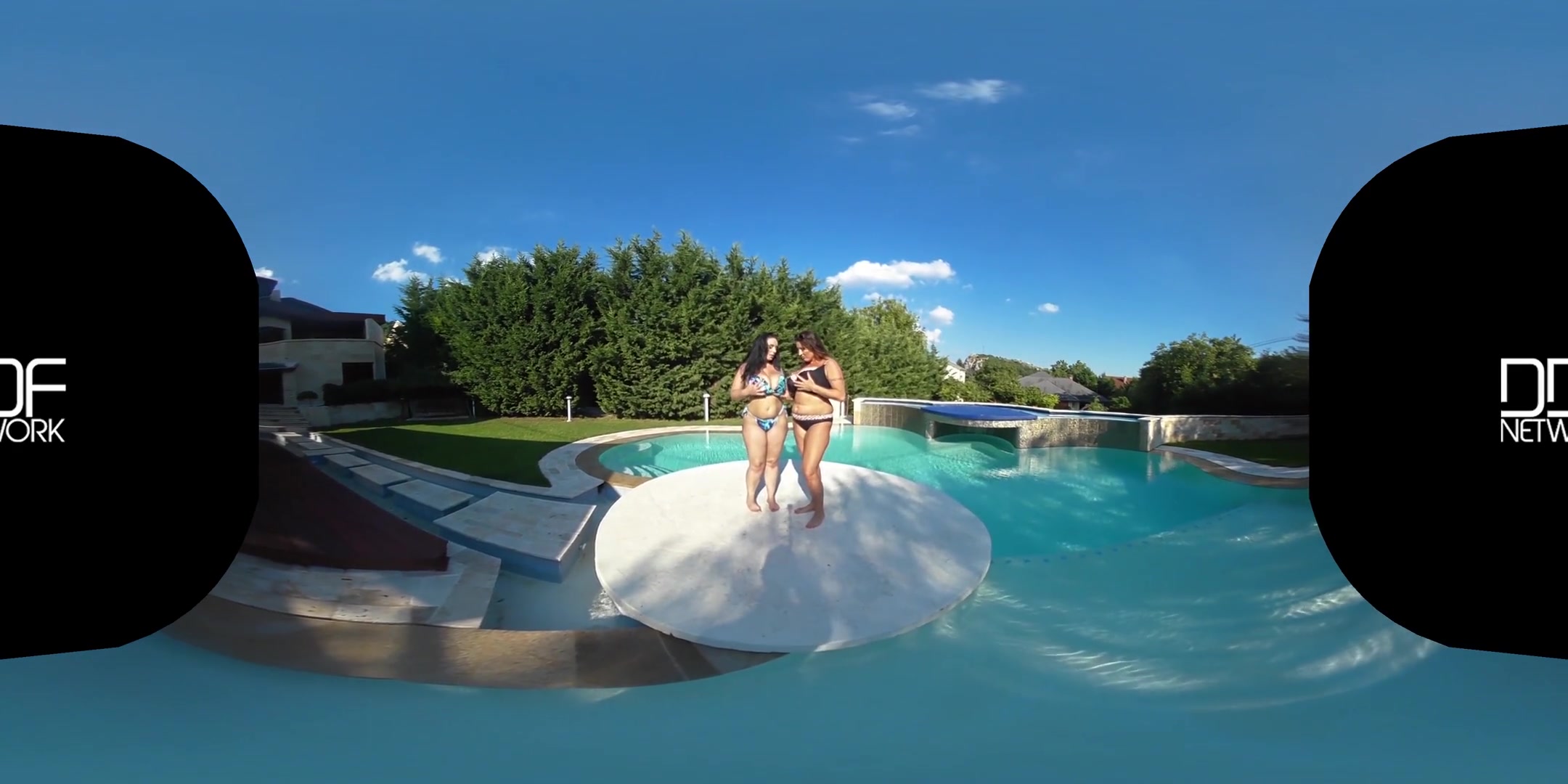 Anastasia Lux & Laura Orsolya in Big Boobs Sunshine - Wet Milfs Suck Their Massive Titties - DDFNetworkVR
