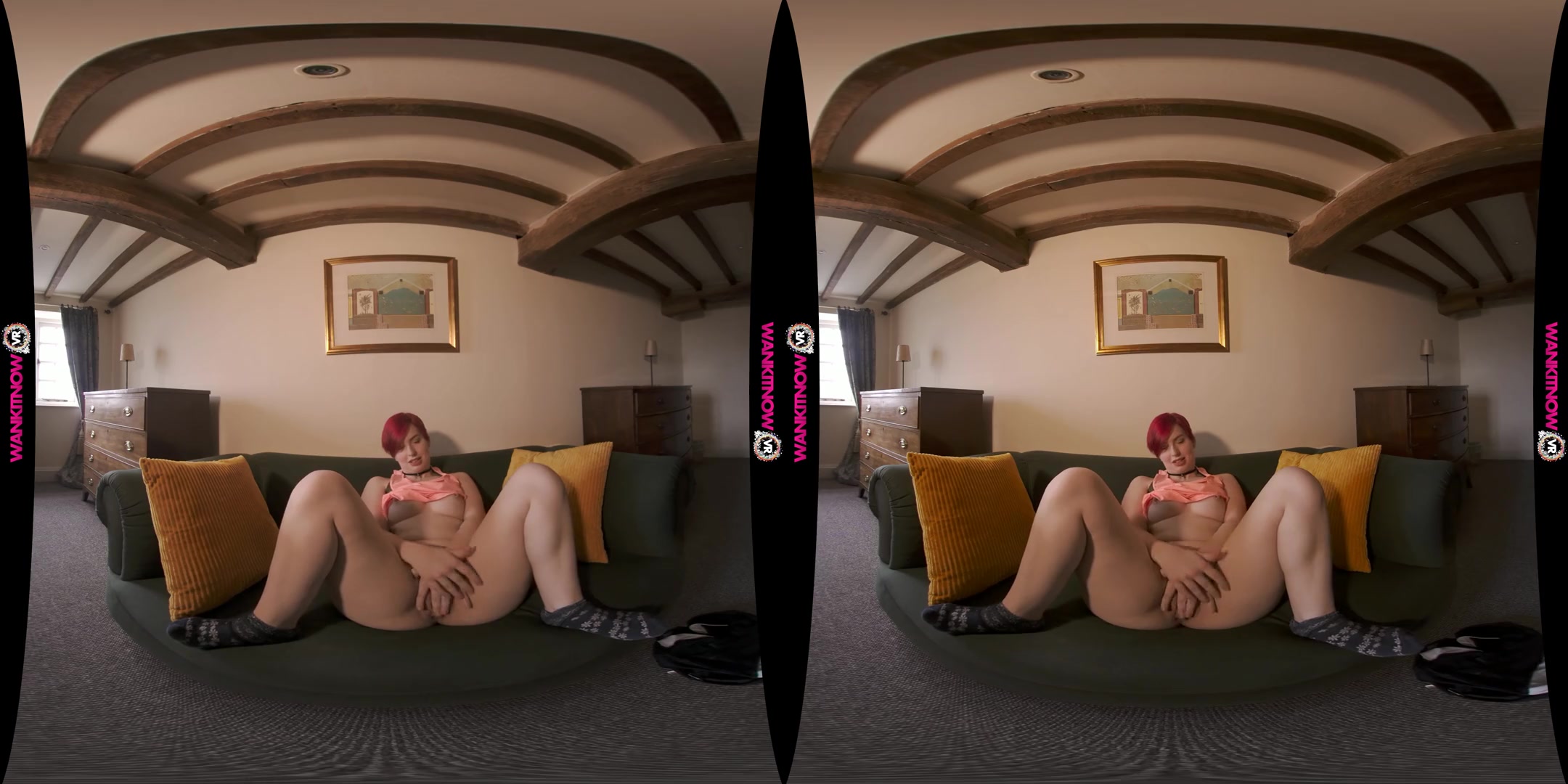 Thong Snatcher - Taboo Striptease with Short Haired Redhead