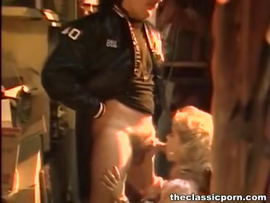 Sexy criminal doing deep blowjob