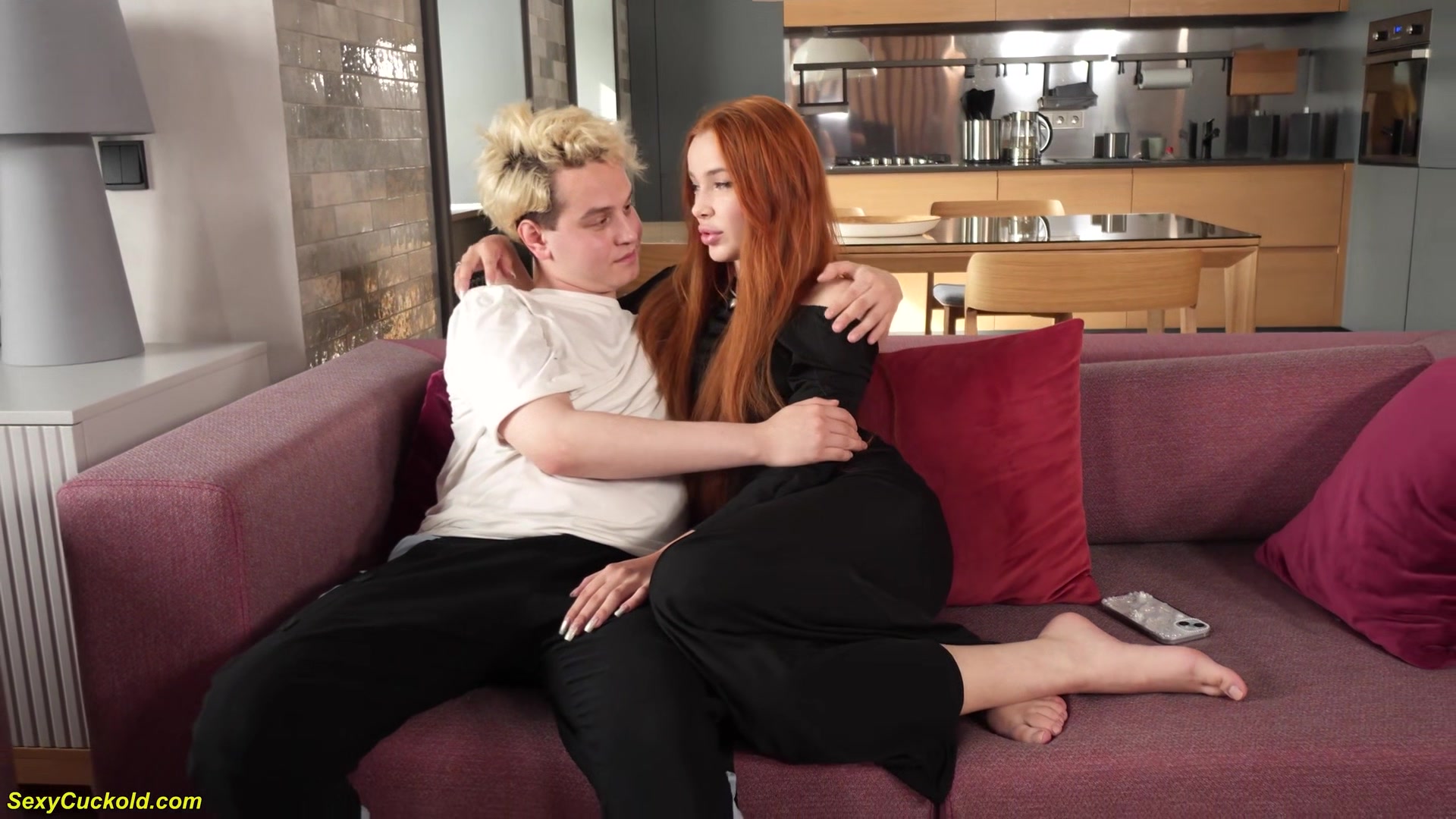 Rough Cuckold Becomes Her First DP Sex