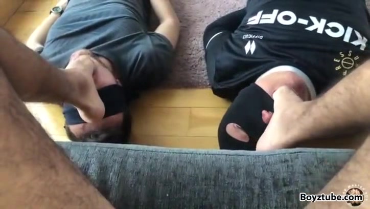 Arab master boy feet cleaner