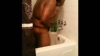 Black Bottom Chub Shower Masterbation