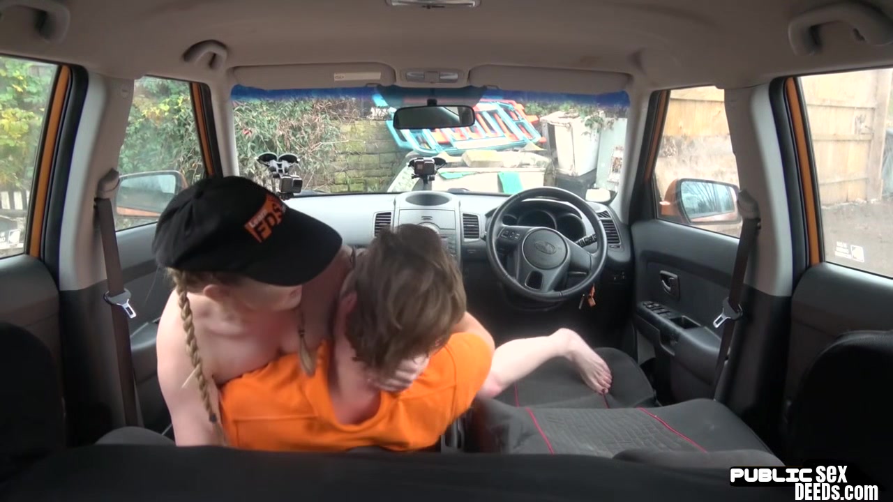 Driving student 18+ MILF public fucked outdoor in car by tutor