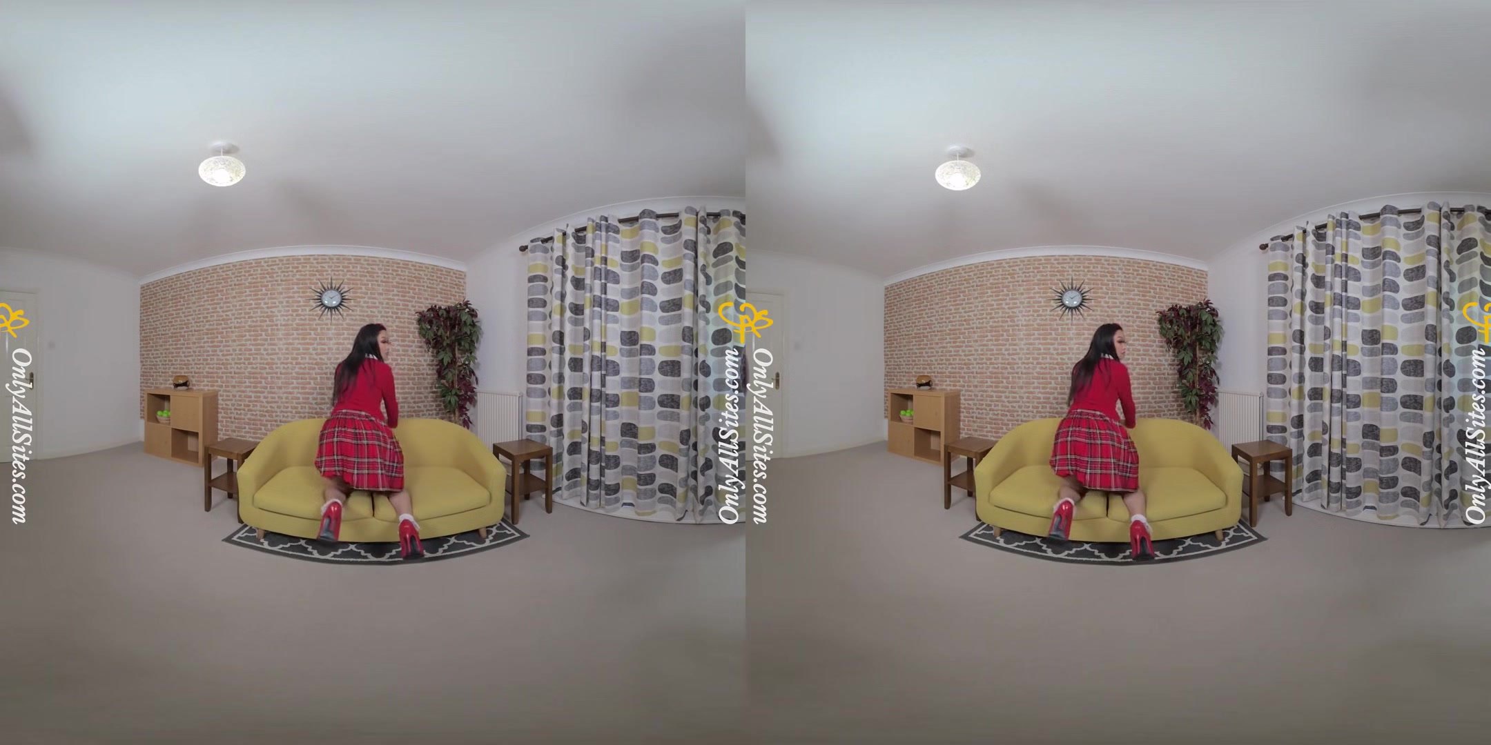 Louisa Lu - Asian Schoolgirl Striptease - Schoolgirl Uniform Panties Perky Tits