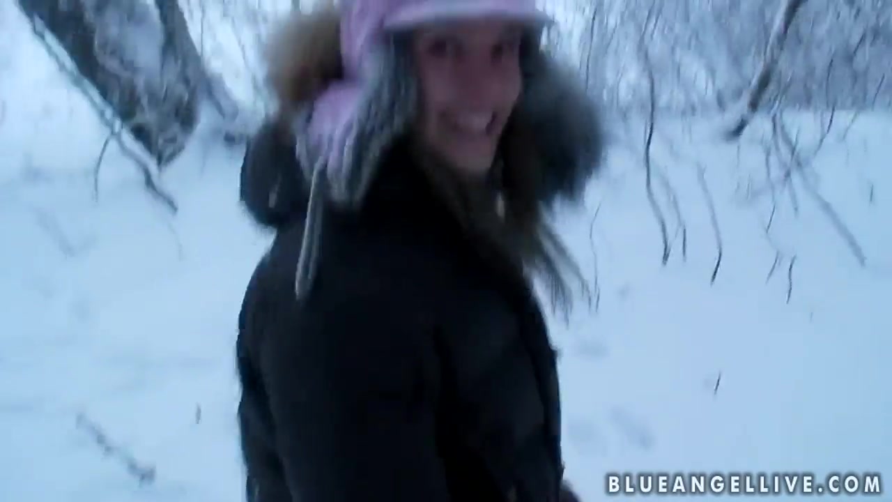 Blue Angel enjoys in playing in the snow