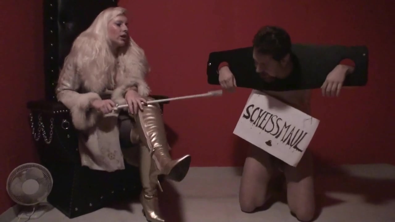 Humiliating her slave by Femdom Austria