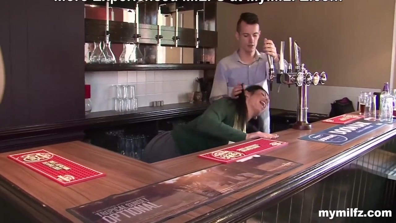 Gina Jameson In Bartender Gets A Taste Of Customers Cock For