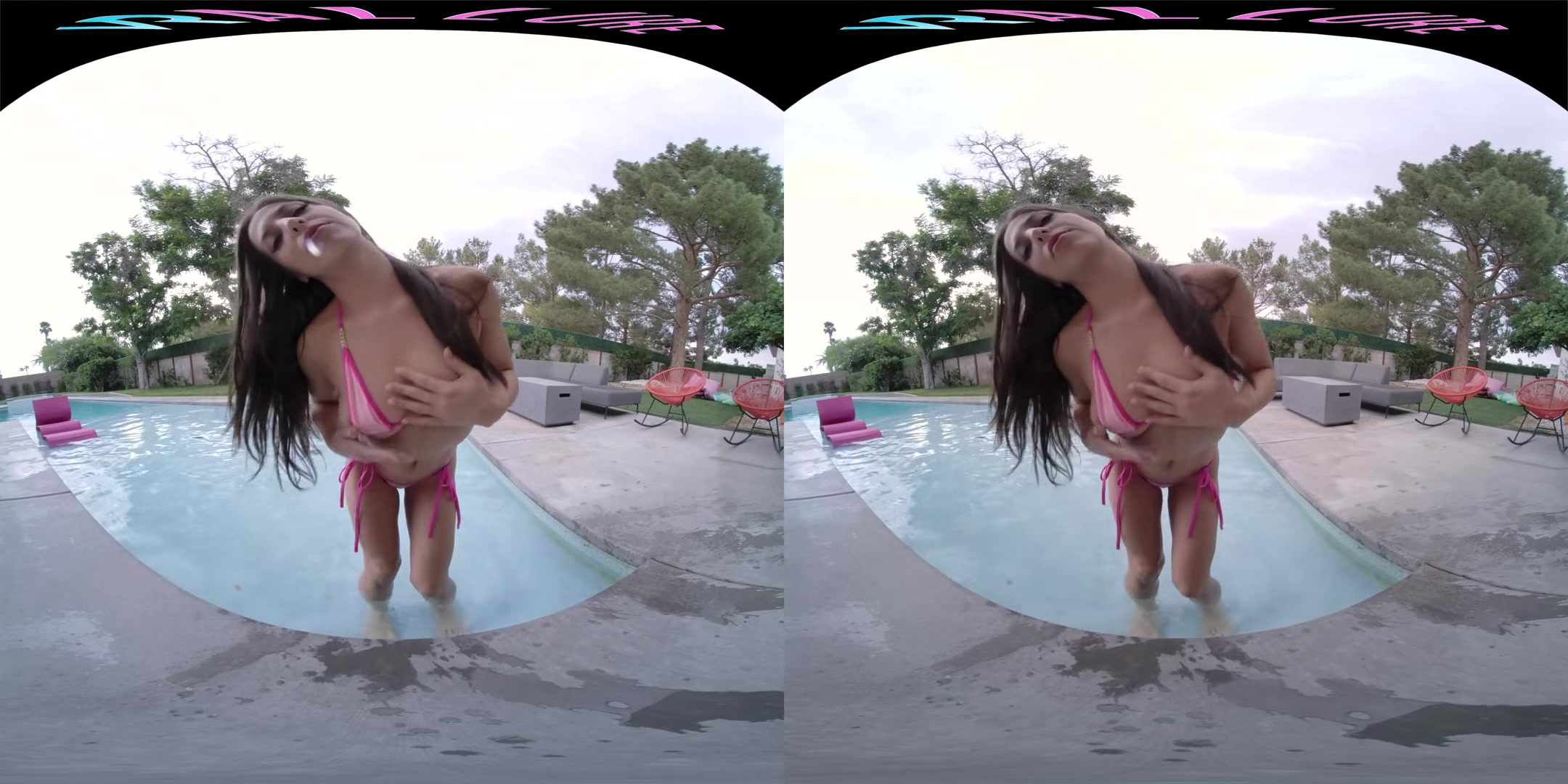 Meet Me By The Pool - Pornstar Spencer Bradley Solo Tease in Bikini and Solo Masturbation 3D Porn