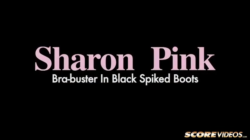 Bra-buster in Black Spiked Boots