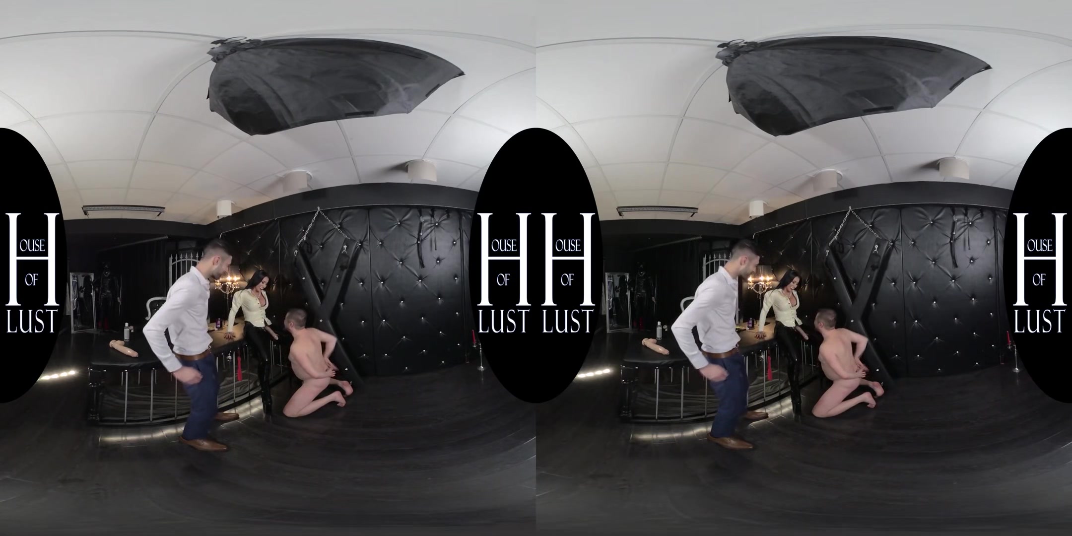 Mistress Kennya & Master Vale - Strapping & Fucking The Servant; MMF BDSM Bisexual
