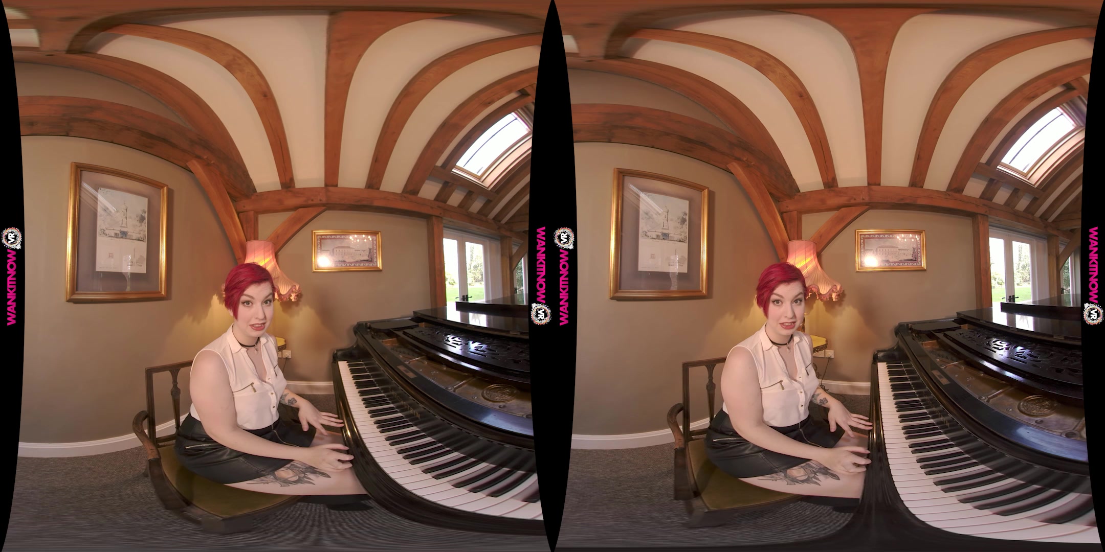 Pervy Pianist featuring Olivia Kinks - WankitNowVR