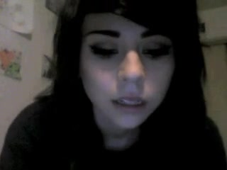 Cute dark-haired chick trying out her new sex toy