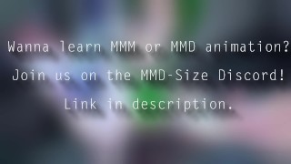 MMD Giantess Growth - Gumi's Movie Night