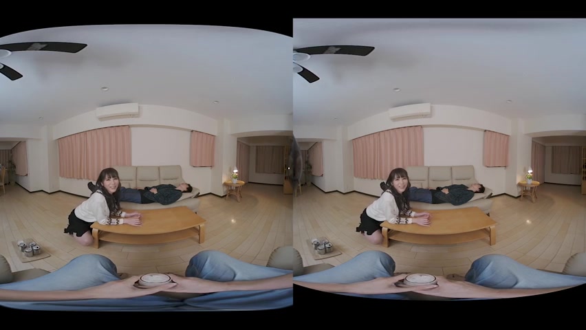 Maki Koizumi [VR] In Front Of Her Husband : I get weird when drink - Caribbeancom