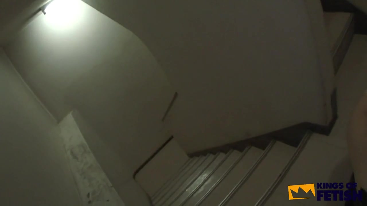 Japanese Girl Swallows Cum After Stroking A Guy On The Stairwell Pov