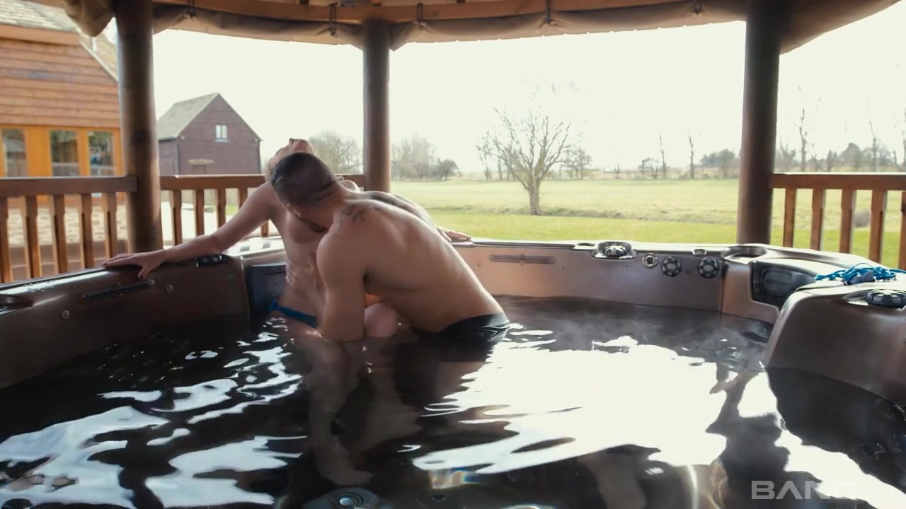 Holly Kiss has hot hot tub sex with her lover