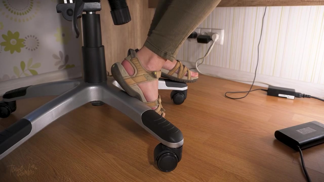 Worship My Sexy Feet In Worn Sandals Under Table